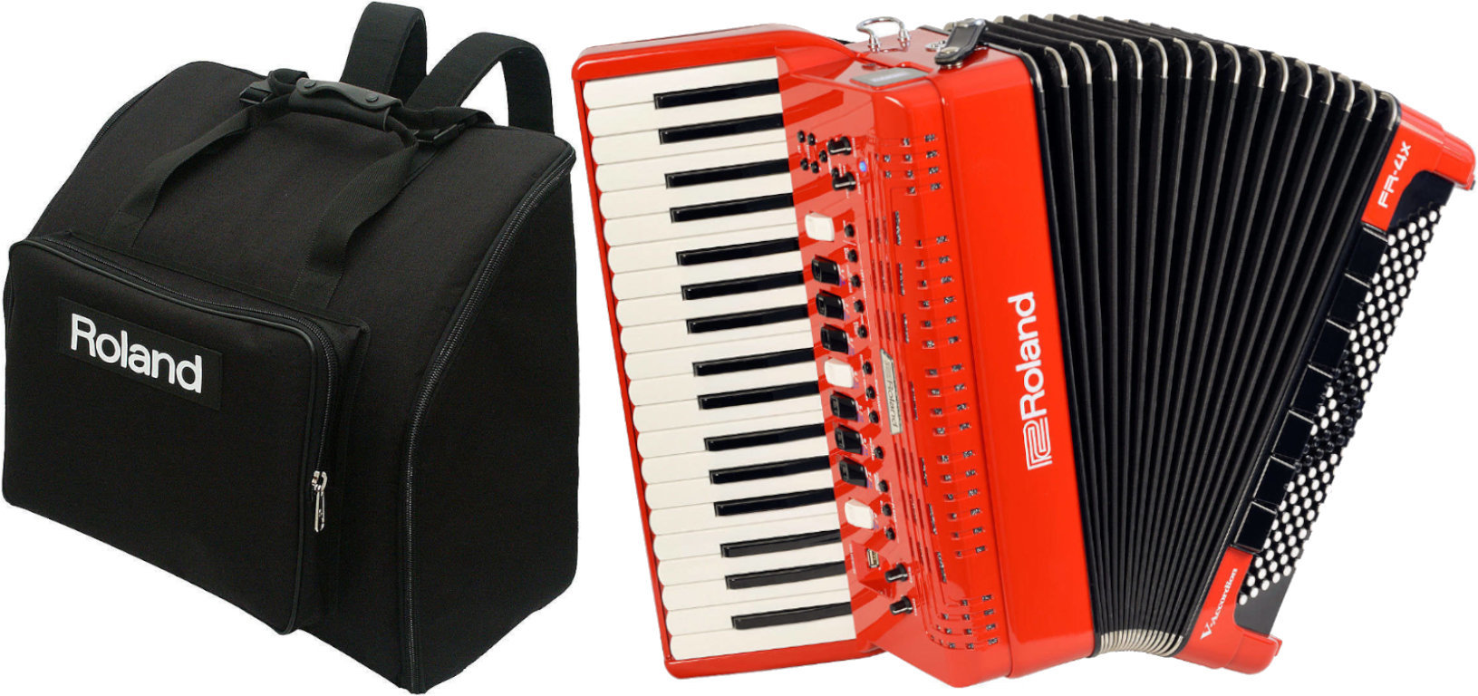 Accordeon met toetsenbord Roland FR-4x Red Bag SET Red Accordeon met toetsenbord