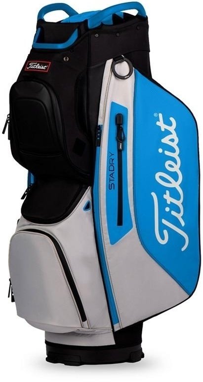 Чантa за голф Titleist Cart 15 StaDry Black/Process Blue/Grey Чантa за голф