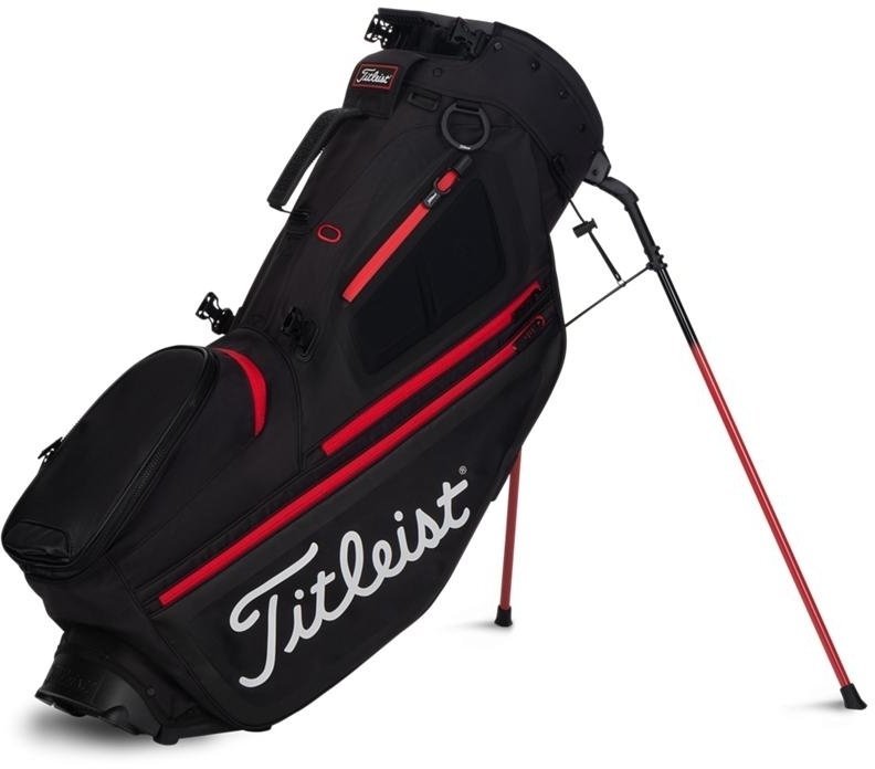 Golftaske Titleist Hybrid 5 Stand Bag Black/Black/Red
