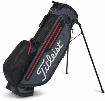 Stand Bag Titleist Players 4 Plus StaDry Stand Bag Black/Charcoal/Red - 1