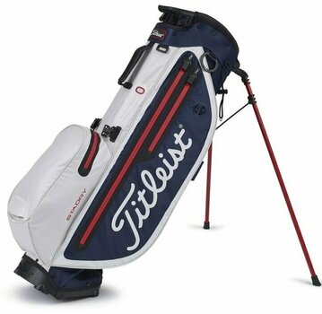 Golfbag Titleist Players 4 Plus StaDry Navy/White/Red Golfbag - 1