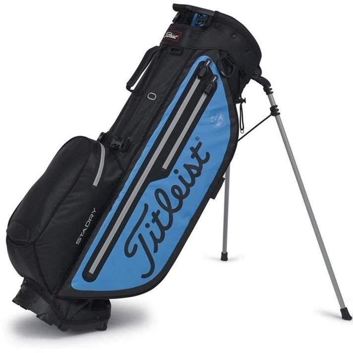 Чантa за голф Titleist Players 4 Plus StaDry Black/Process Blue/Grey Чантa за голф