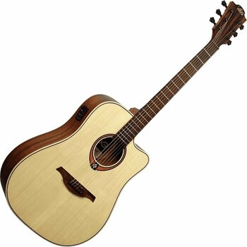 electro-acoustic guitar LAG Tramontane 88 T88DCE Natural - 1