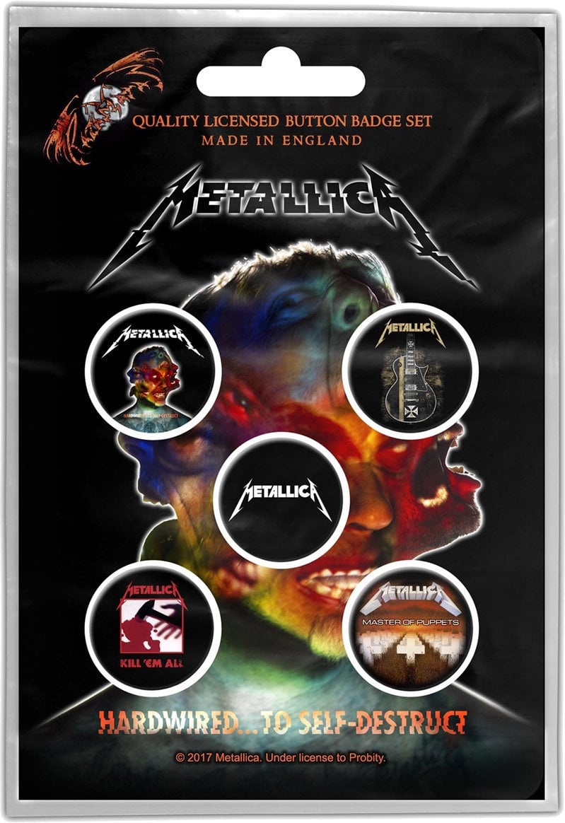 Toppa, spilla, adesivo Metallica Hardwired To Self Destruct Distintivo