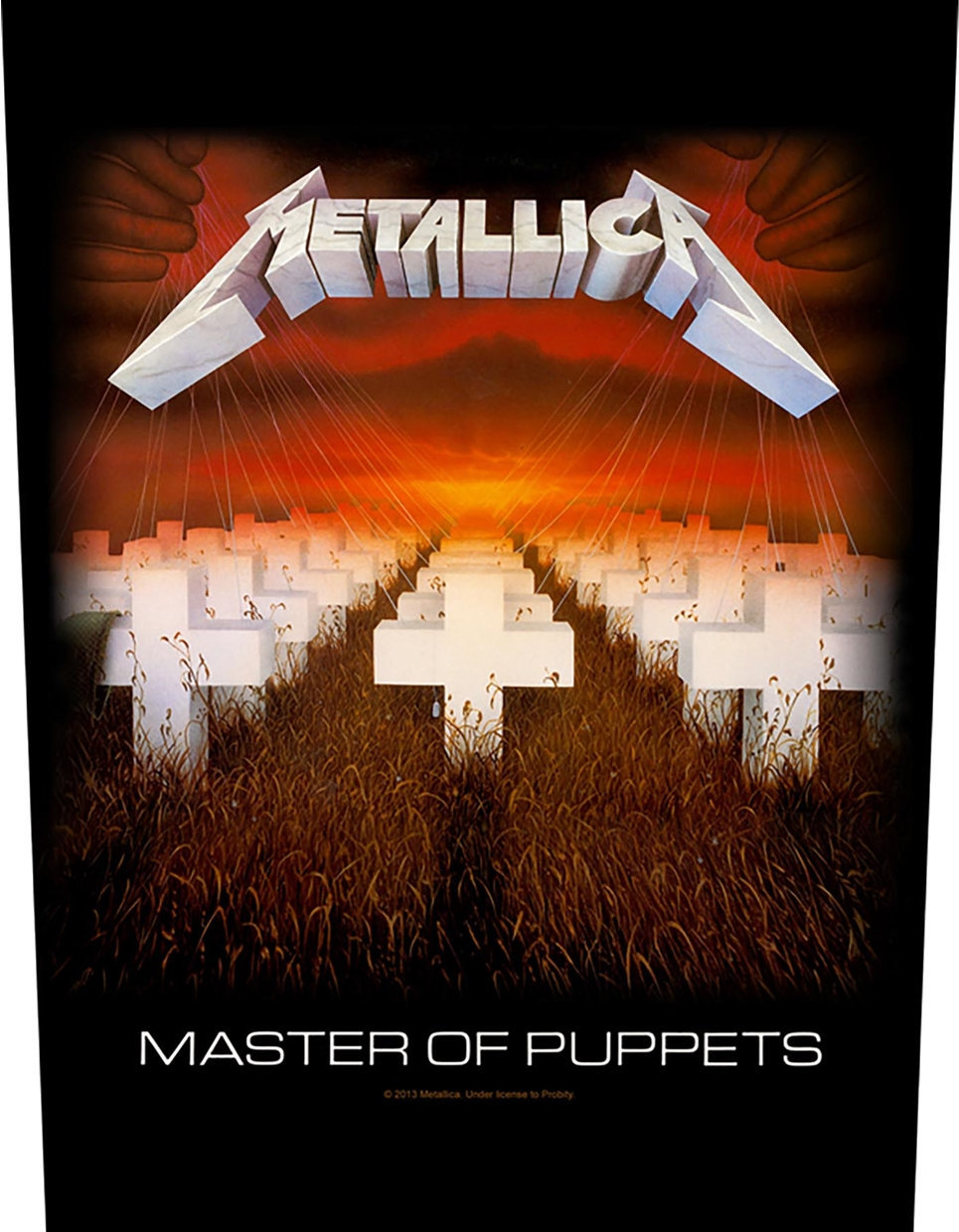 Remendo, autocolante, emblema Metallica Master Of Puppets Backpatch Patch de costura