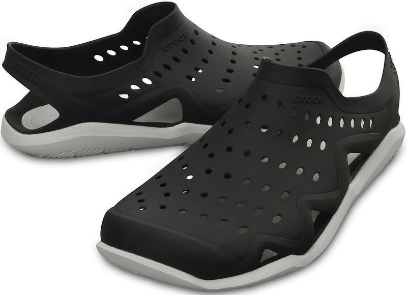Zapatos para hombre de barco Crocs Men's Swiftwater Wave Black/Pearl White 43-44