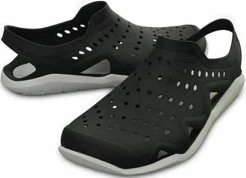 Zapatos para hombre de barco Crocs Men's Swiftwater Wave Black/Pearl White 43-44 - 1
