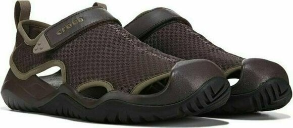 Мъжки обувки Crocs Men's Swiftwater Mesh Deck Sandal Espresso 46-47 - 1