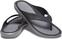 Mens Sailing Shoes Crocs Men's Swiftwater Wave Flip Black/Slate Grey 42-43