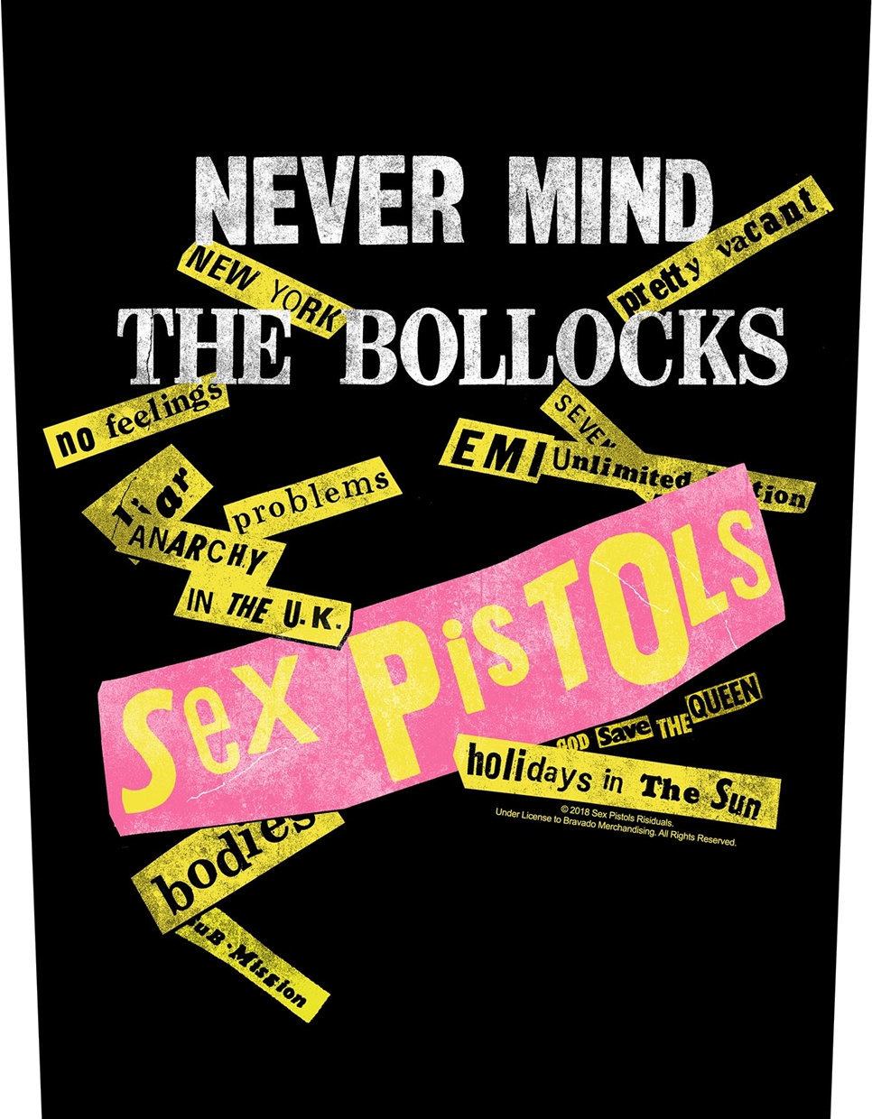 Aufnäher, Aufkleber, Abzeichen Sex Pistols Never Mind The Bollocks Aufnäher zum Aufnähen