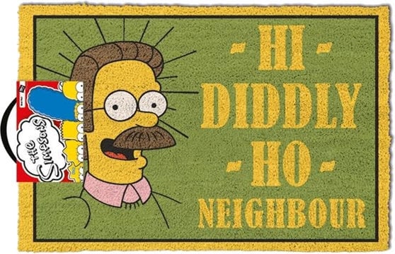 Mata The Simpsons Hi Diddly Ho Neighbour Doormat