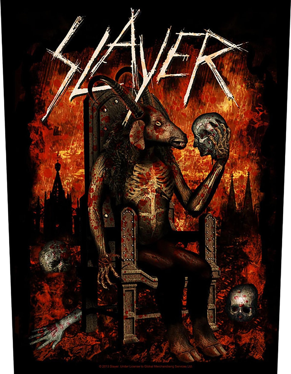 Remendo, autocolante, emblema Slayer Devil On Throne Patch de costura