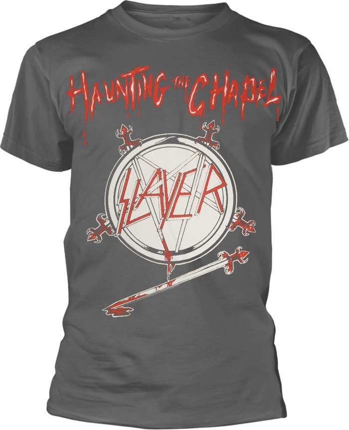 T-shirt Slayer T-shirt Haunting The Chapel Homme Gris 2XL