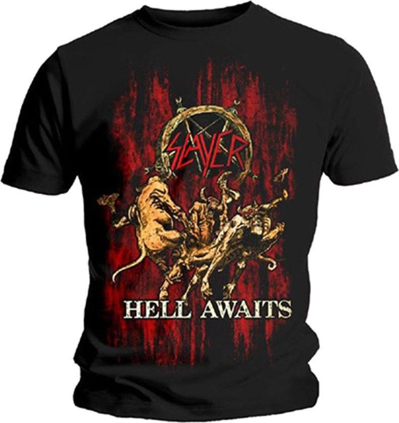 T-Shirt Slayer T-Shirt Hell Awaits Black S