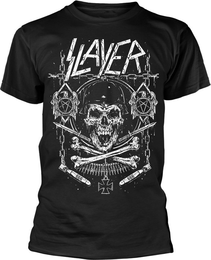 Skjorte Slayer Skjorte Skull & Bones Revised Sort XL