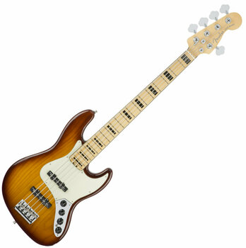 5-strenget basguitar Fender American Elite Jazz Bass MN Tobacco Sunburst - 1