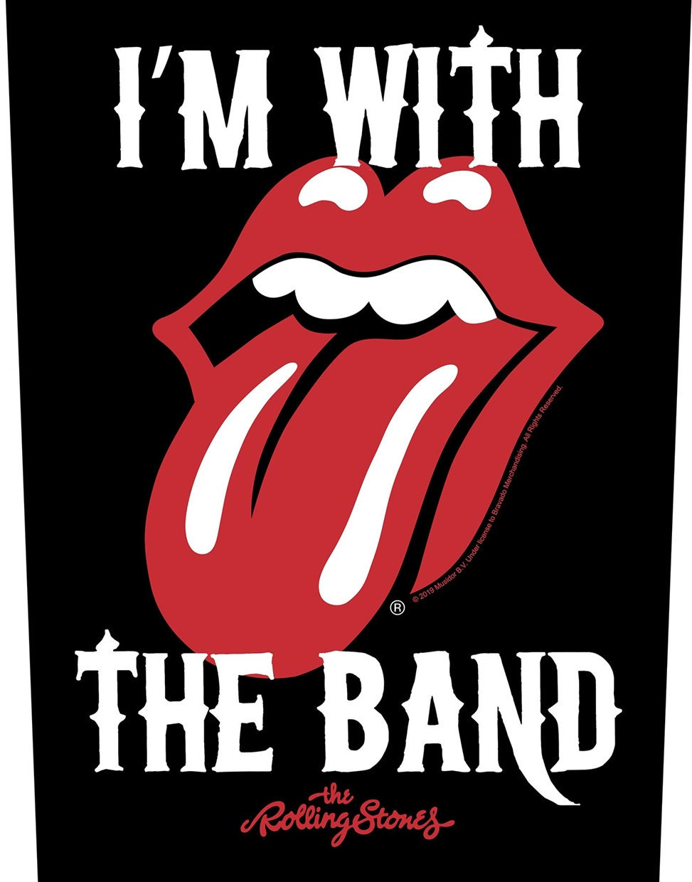Patch, sticker, badge The Rolling Stones I'm With The Band Opnaaipatch