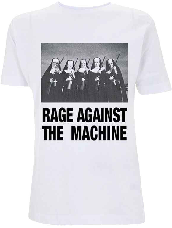 Риза Rage Against The Machine Риза Nuns And Guns Мъжки бял XL