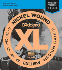 Χορδές για Ηλεκτρική Κιθάρα D'Addario EXL115W Χορδές για Ηλεκτρική Κιθάρα