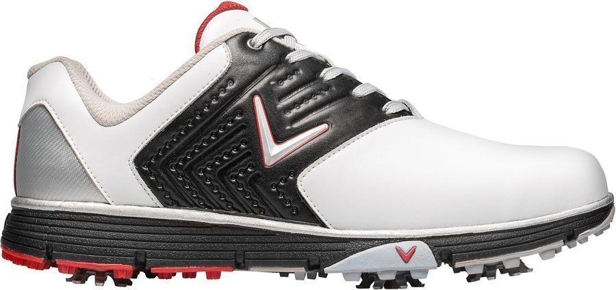 Chaussures de golf pour hommes Callaway Chev Mulligan S White/Black/Red 42,5