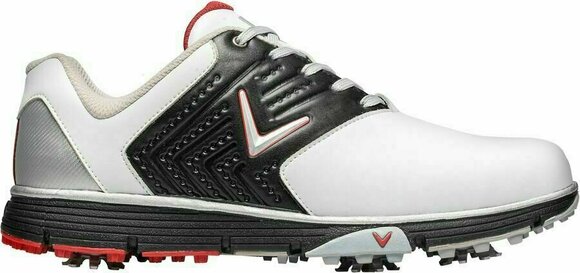 Pantofi de golf pentru bărbați Callaway Chev Mulligan S Alb/Negru/Roșu 44 - 1