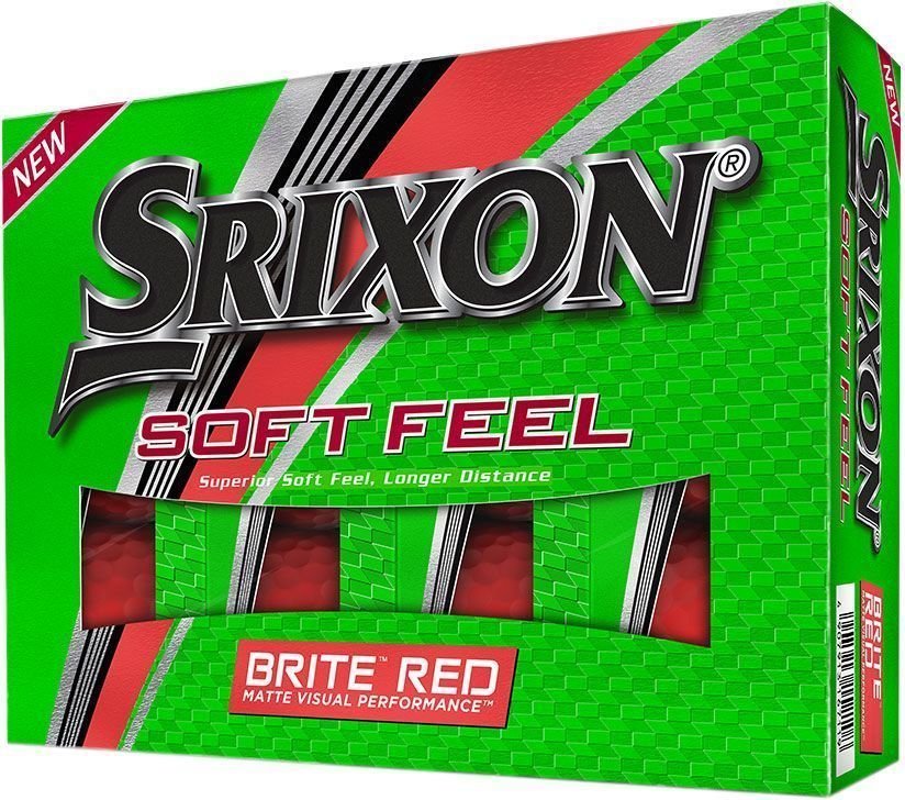 Нова топка за голф Srixon Soft Feel 11 Golf Balls Brite Red