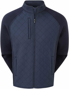 яке Footjoy Quilted Mens Jacket Navy 2XL - 1