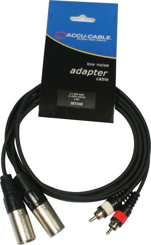 Audio kábel ADJ AC-2XM-2RM 1,5 m Audio kábel