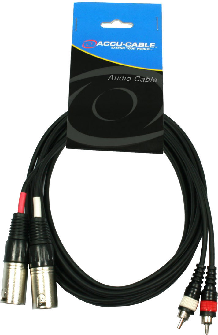 Audio kabel ADJ AC-2XM-2RM 3 m Audio kabel