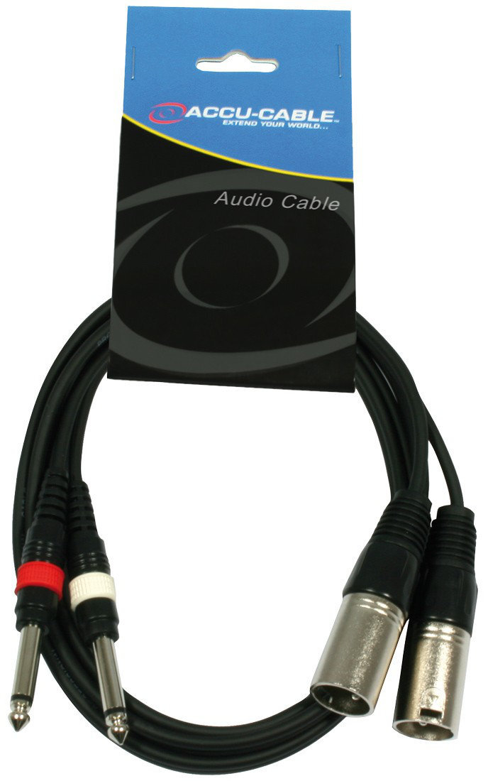 Audio kábel ADJ AC-2XM-2J6M 3 m Audio kábel