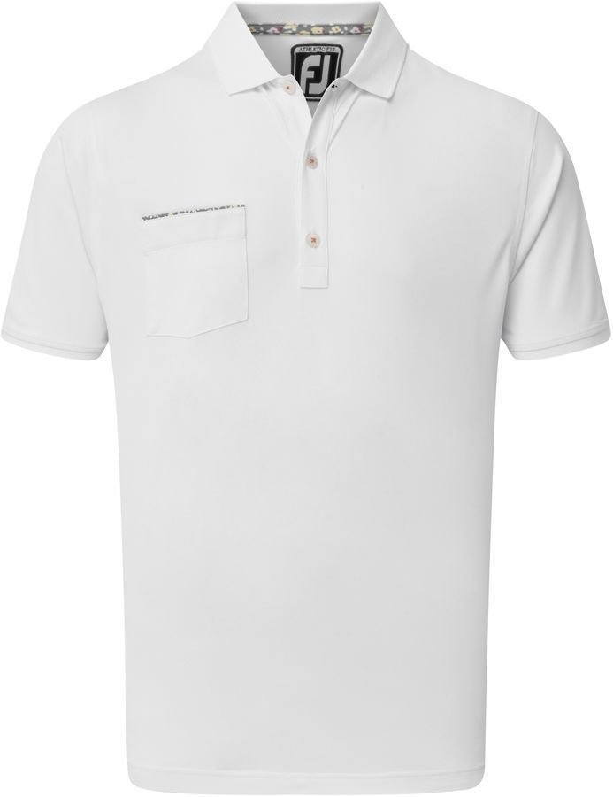 Polo Shirt Footjoy Super Stretch Pique Floral White XL