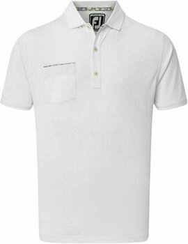 Polo-Shirt Footjoy Super Stretch Pique Floral Weiß XL - 1