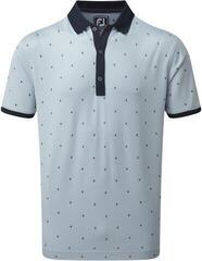 Footjoy Birdseye Argyle Mens Polo Shirt Blue Fog/White/Navy XL Footjoy Birdseye Argyle Mens Polo Shirt Blue Fog/White/Navy XL