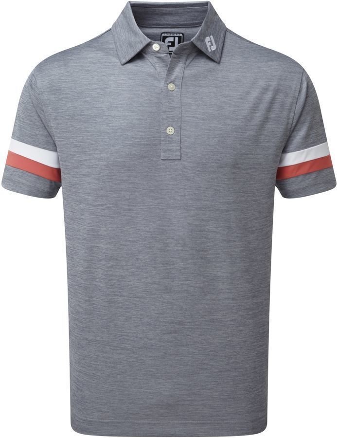Chemise polo Footjoy Smooth Pique Space Dye Slate/Coral/White M