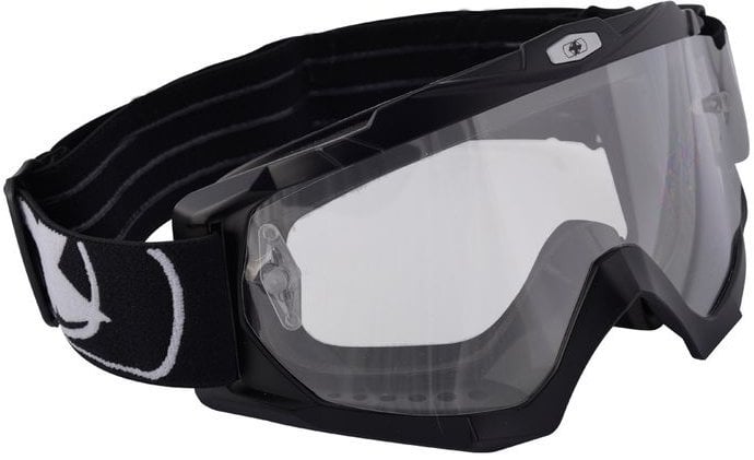 Motorbril Oxford Assault Pro OX200 Glossy Black/Clear Motorbril