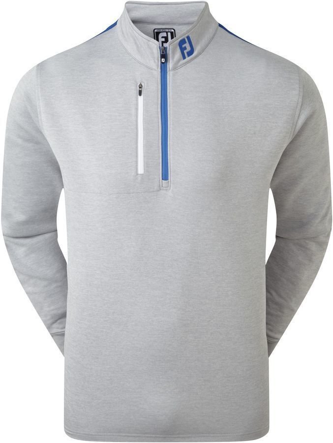 Hoodie/Trui Footjoy Sleeve Stripe Chill-Out Mens Sweater Heather Grey/White/Royal L