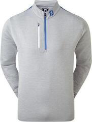 Footjoy Sleeve Stripe Chill-Out Mens Sweater Heather Grey/White/Royal XL Footjoy Sleeve Stripe Chill-Out Mens Sweater Heather Grey/White/Royal XL