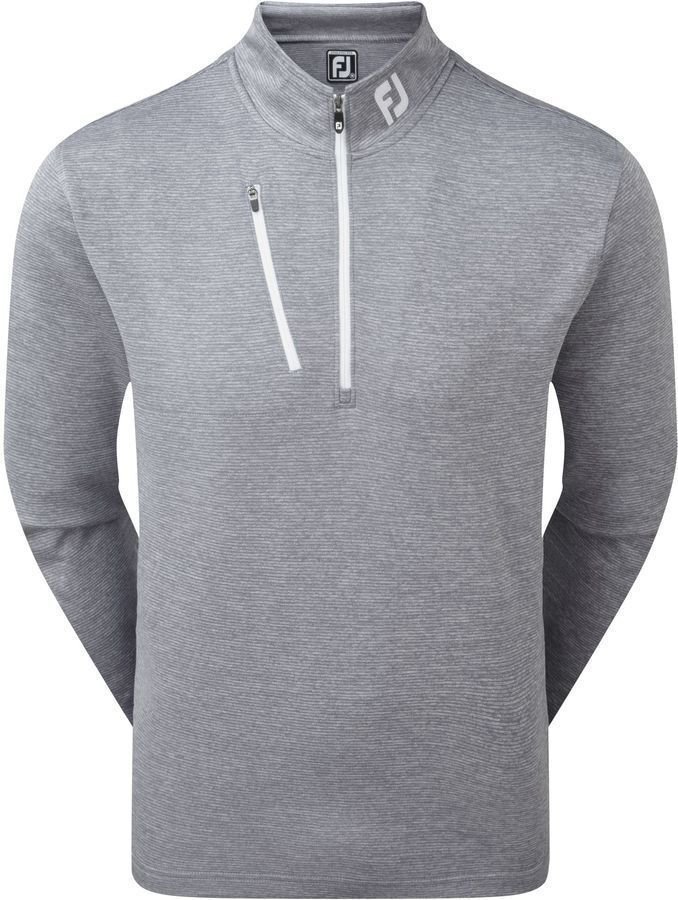 Sweat à capuche/Pull Footjoy Heather Pinstripe Chill-Out Mens Sweater Slate/White L