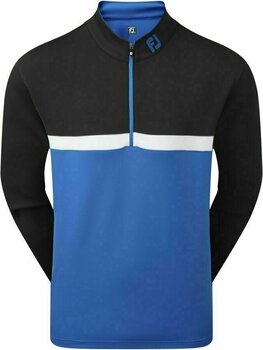 Tröja Footjoy Colour Blocked Chillout Mens Sweater Black/Royal/White XL - 1