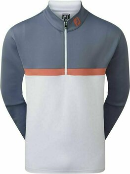 Hoodie/Trui Footjoy Colour Blocked Chillout Mens Sweater Slate/White/Coral M - 1
