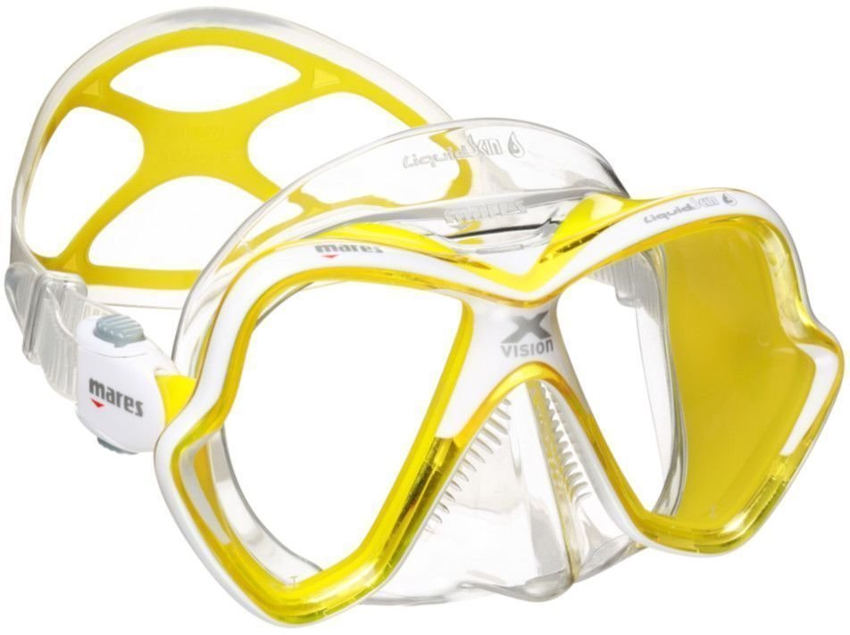 Diving Mask Mares X-Vision Ultra Liquidskin Clear/Yellow White