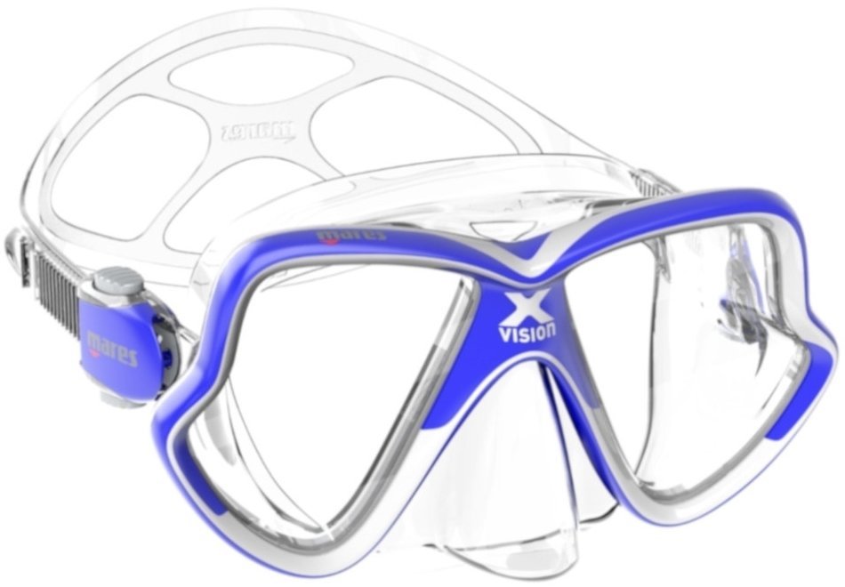 Maska za potapljanje Mares X-Vision Mid 2.0 Clear/Blue White
