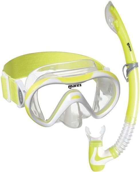 Diving set Mares Combo Vento Jr Neon Clear/Yellow White