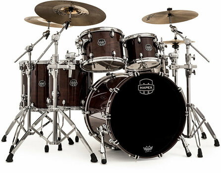 Drumkit Mapex Saturn V MH Studioease Transparent Espresso Walnut - 1