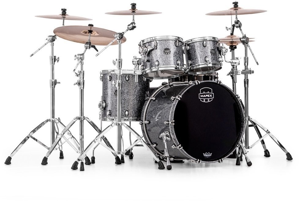 Kit de batería Mapex Saturn V Exotic MH Rock 4 Piece Shell Pack Granite Sparkle