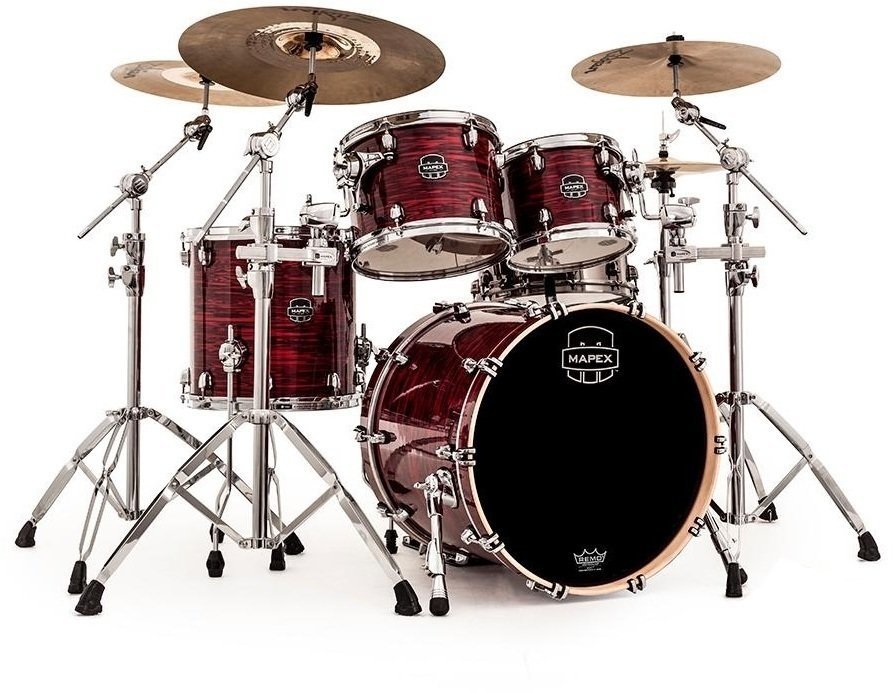 Zestaw perkusji akustycznej Mapex Saturn V MH Fusion Red Strata Pearl