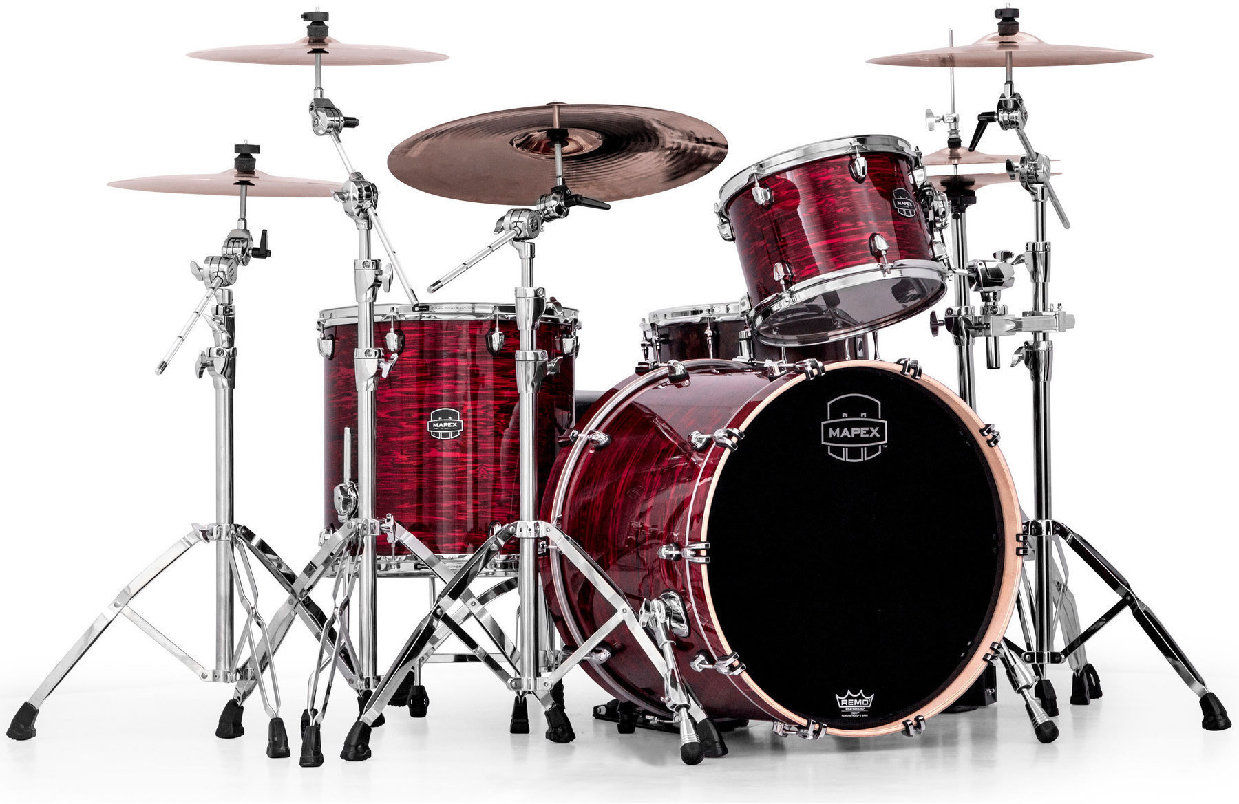 Drumkit Mapex Saturn V MH Rock 3 Piece Shell Pack Red Strata Pearl