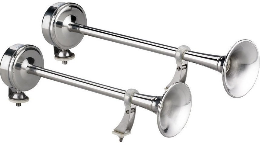 Lodní klaksón Marco EMX1/2 Set stainless steel trumpets 12V