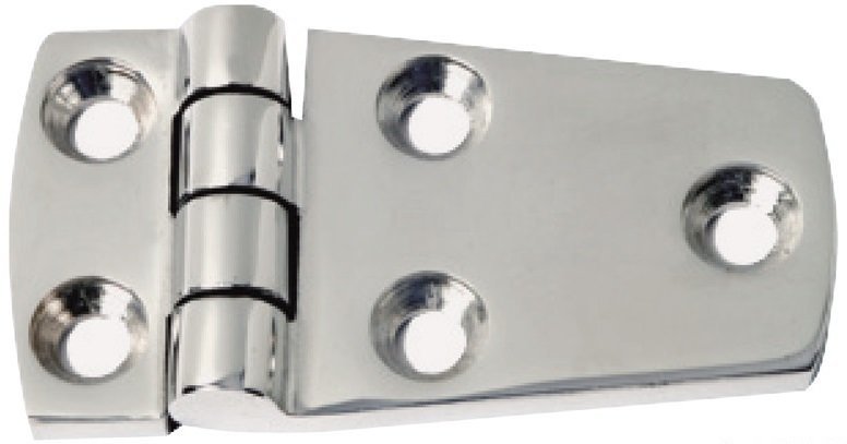 Boat Hinge Osculati Protruding hinge mirror polished Stainless Steel 74x39 mm
