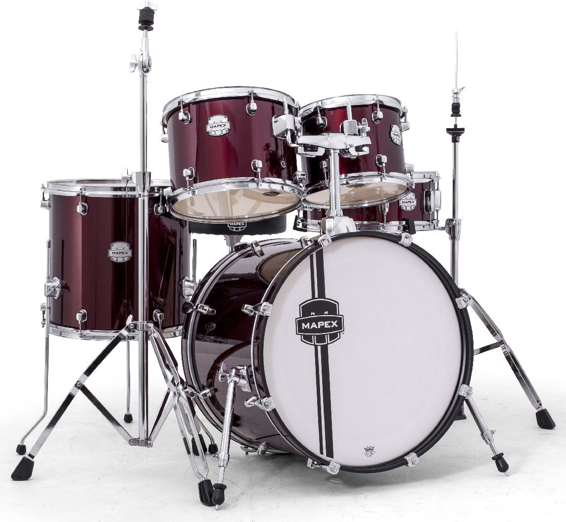 Akoestisch drumstel Mapex Voyager 5 Piece Fusion Drum Set Dark Red